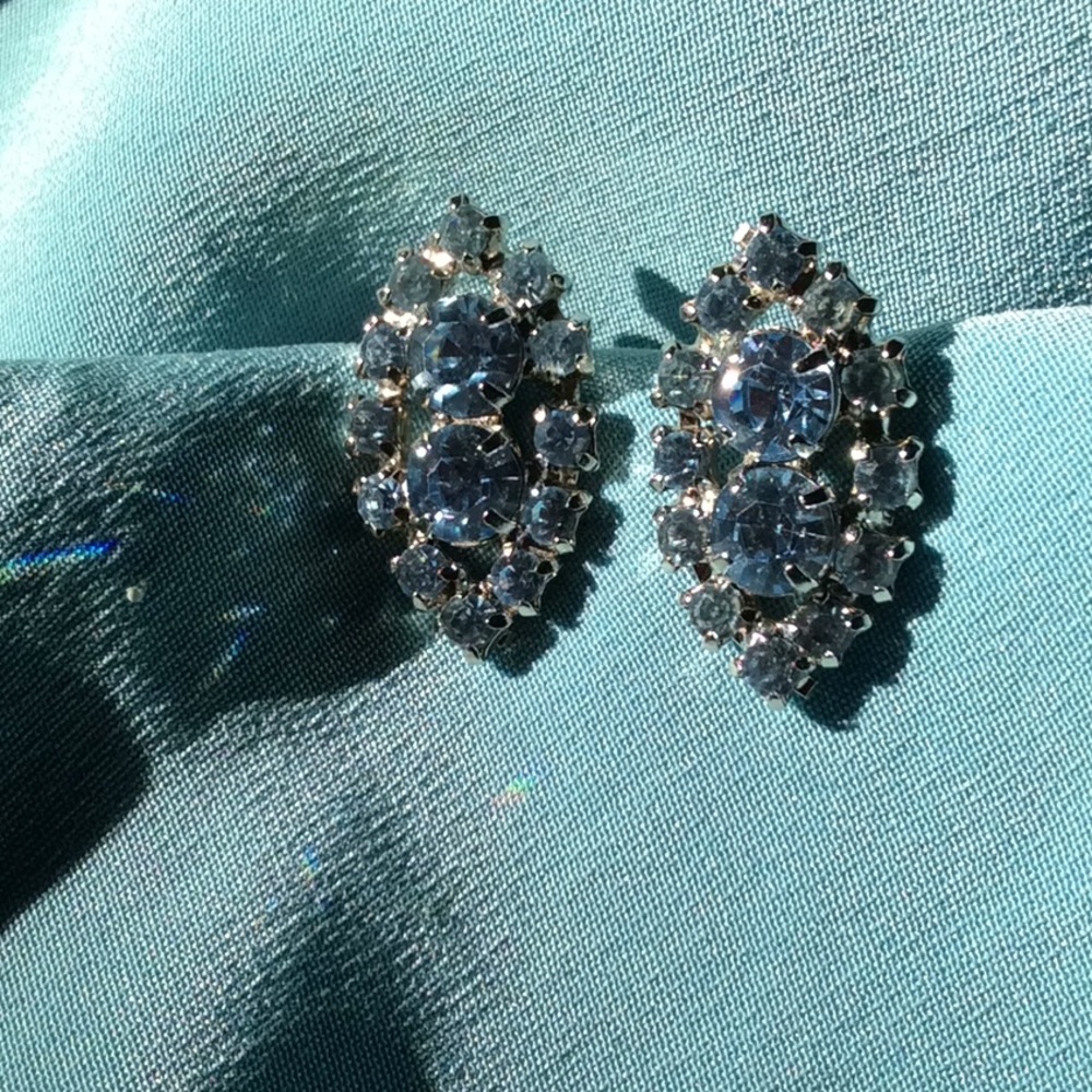 1950 Vintage Rhinestone Earrings